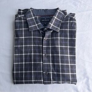 Daniel Hechter Black and White Plaid Men's Shirt
